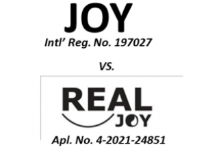 “JOY” phản đối đơn đăng ký nhãn hiệu “REAL JOY, hình”